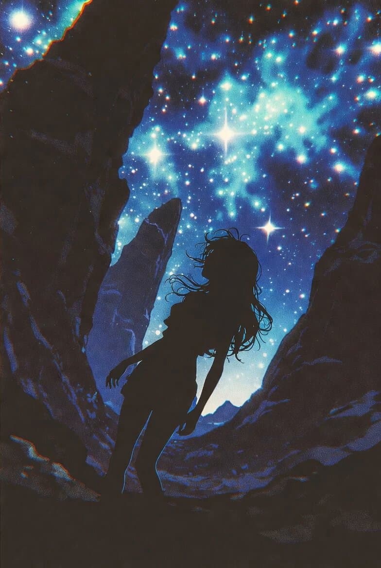Grok Imagine Video Prompt: Silhouette Anime