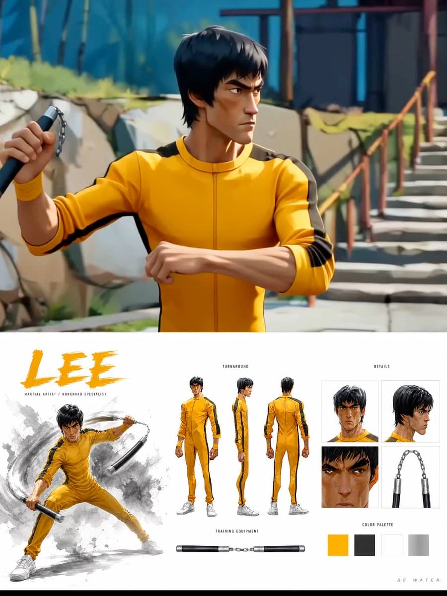 Cinematic Anime Martial Arts Training Ground